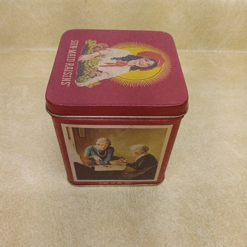 Vintage Sun Maid Raisins Collectors Tin Fruit Of The‎ Vine
